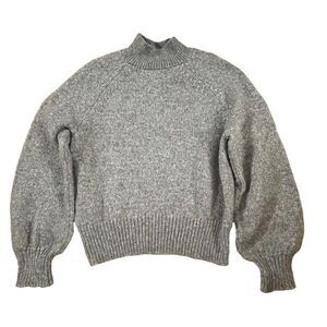 Banana Republic ~ Womens Grey Mock Turtleneck ~ Raglan Style ~ size Medium